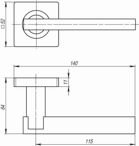 Комплект на 3 двери - Ручка дверная межкомнатная Armadillo Orbis SQ004-21SN/CP-3 матовый никель/хром